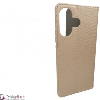 Telone atverčiamas dėklas - auksinės spalvos (Xiaomi Redmi 13/Redmi Note 13R/Poco M6 4G) Telone atverčiamas dėklas - auksinės spalvos (Xiaomi Redmi 13/Redmi Note 13R/Poco M6 4G)